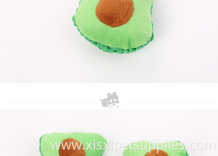 wholesale Stuffed avocado catnip plush for cat playing toy